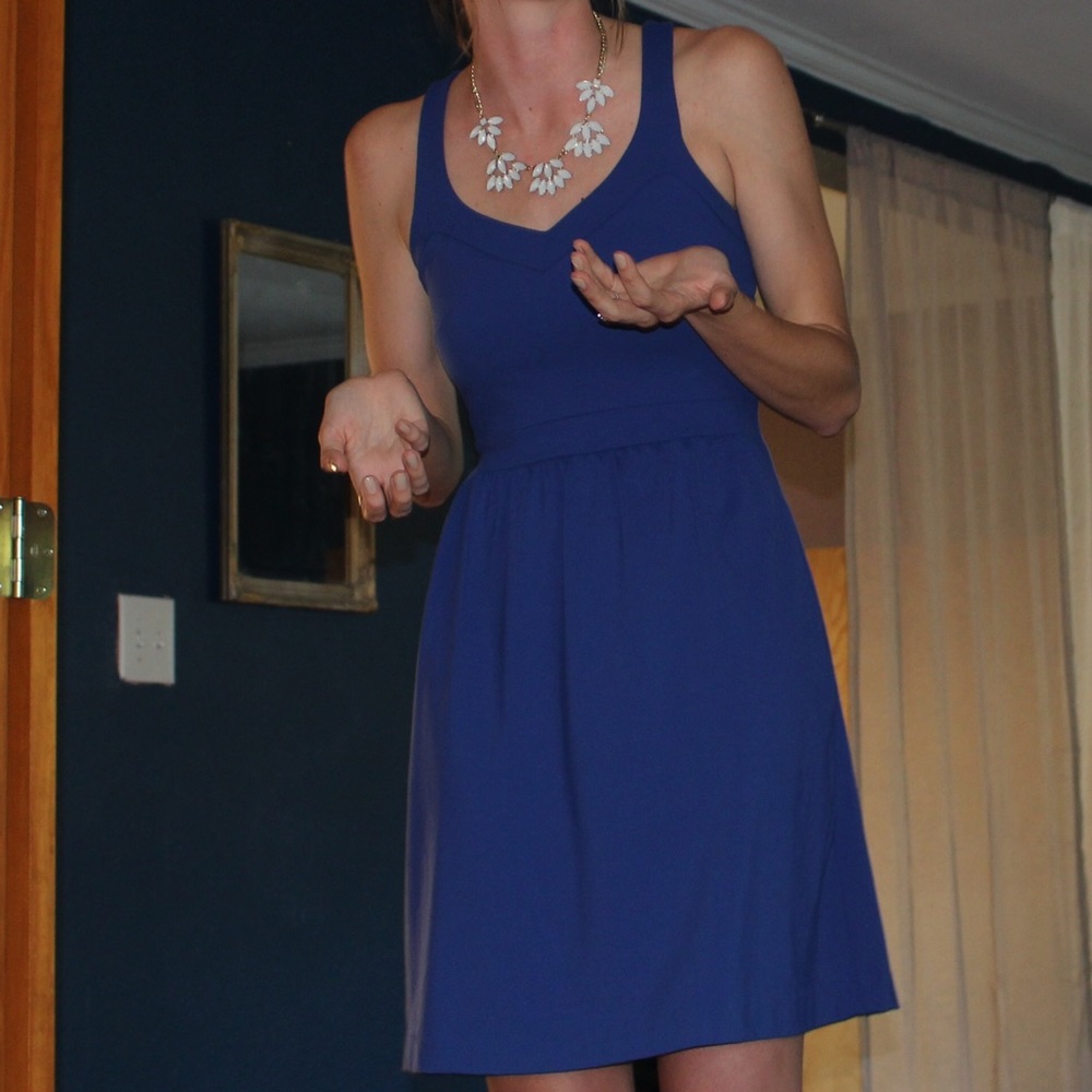 Very Flattering Navy Dress